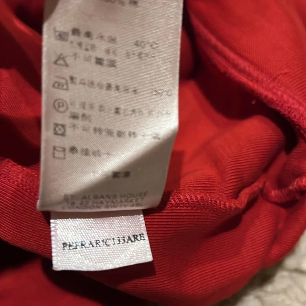 Burberry London Men's Dark Red 1/4 zip sweatshirt Large - Picture 8 of 10